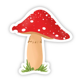 red mushroom sticker