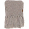 solid boucle knit scarf , light grey