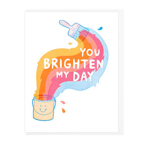 you brighten my day friendship and love card