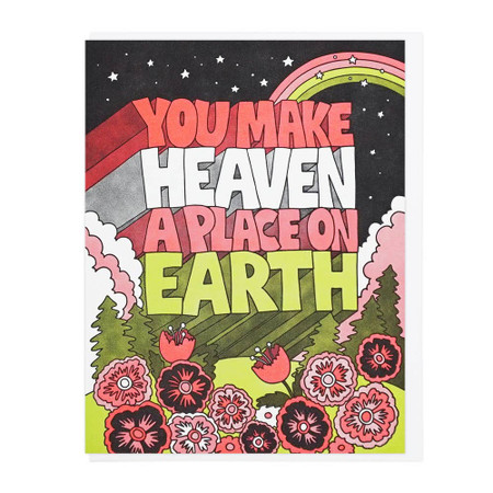 you make heaven a place on earth love card