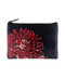 vegan leather coin purse, chrysanthemum
