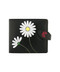 medium vegan leather wallet, black daisy