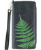 fern vegan leather wristlet large wallet