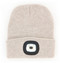 night scope brightside rechargeable LED beanie, oat 