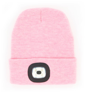 night scope brightside rechargeable LED beanie, pink 