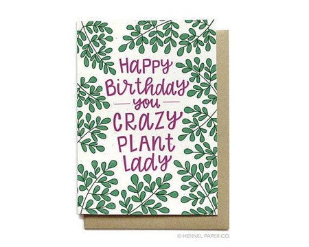 plant lady birthday card