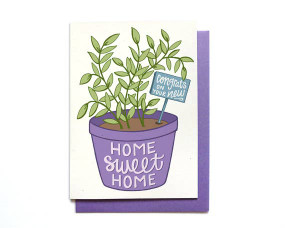houseplant new home card