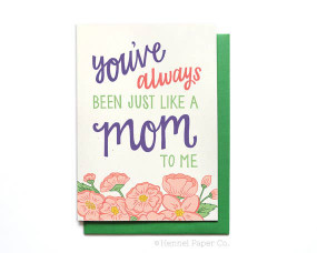 just like a mom to me mother's day card