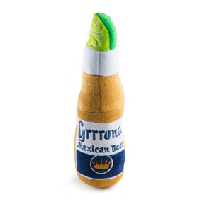 grrrona beer bottle dog toy