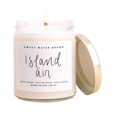 sweet water soy candle 9 oz., island air