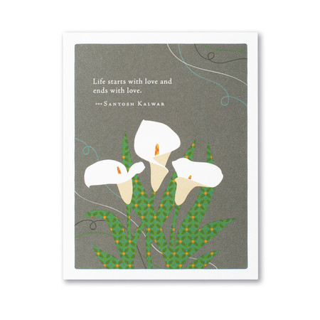 life starts with love sympathy card