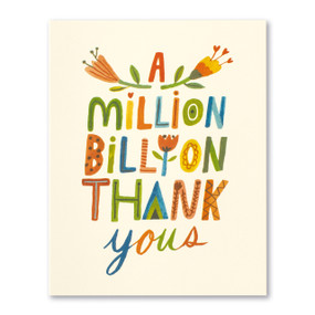 a million thank yous thank you card