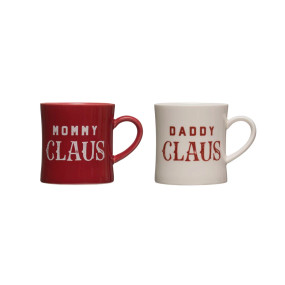 mommy / daddy clause stoneware mug