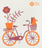 orange bicycle swedish dishcloth