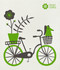 green bicycle swedish dishcloth