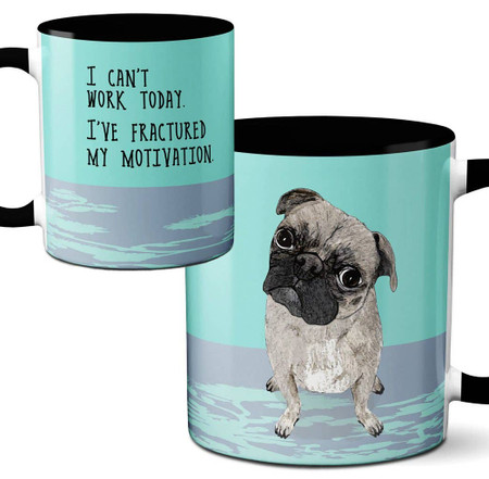 motivated pug mug