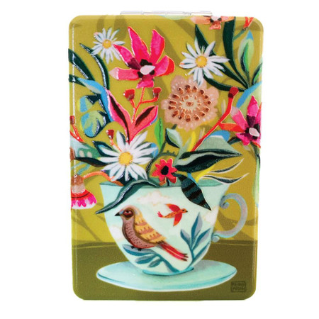 cup of tea compact mirror