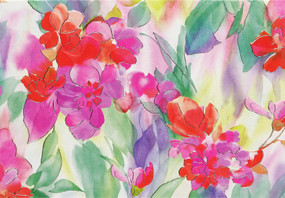 watercolor petals note cards