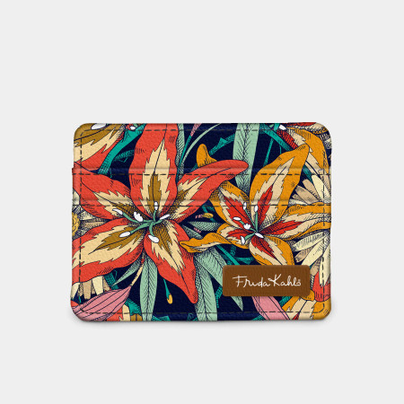 monarque slim wallet, frida kahlo tiger lillies
