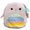 2022 easter squishmallow 8", pink bunny with rainbow tummy