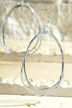 metal round wire earrings