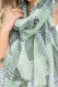 tropical leaf olive wrap scarf