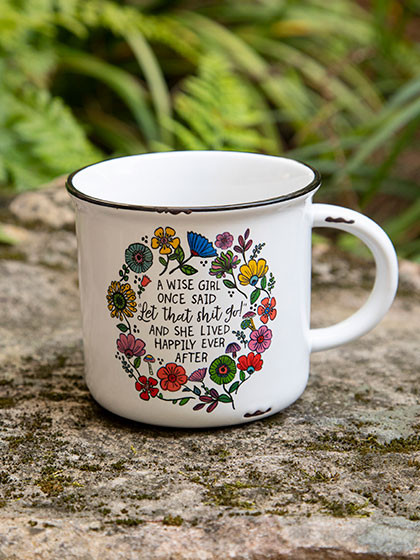 a wise girl once said camp mug