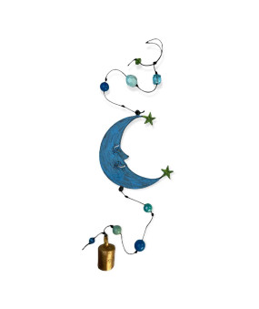 metal moon mobile wind chime (assorted)