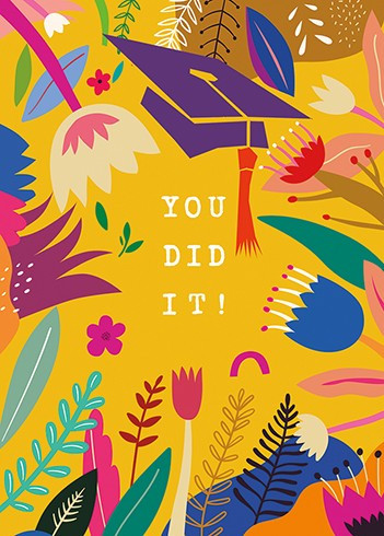 you did it! graduation card