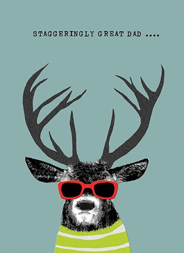 stag dad father's day card