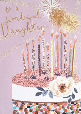 cake daughter birthday card