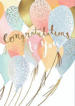congrats balloons congratulations card