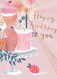 pink cupcakes birthday card