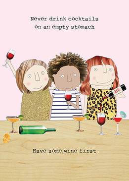 wine first birthday card