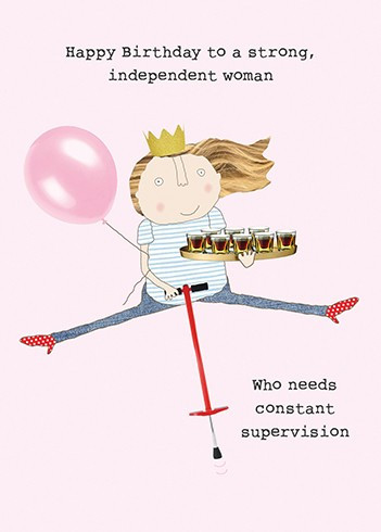 supervision girl  birthday card