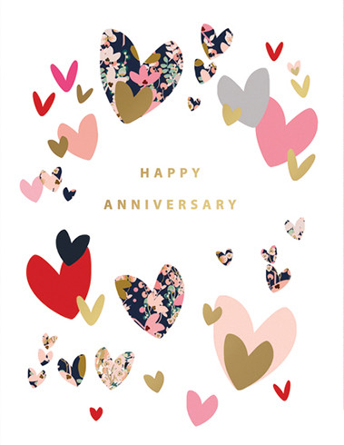 celebration hearts anniversary card