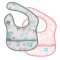 starter bib - 2 pack, floral and lace
