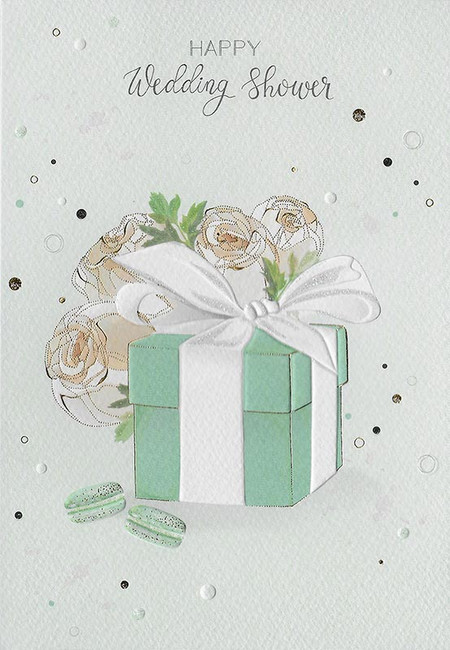 gift and roses wedding shower card