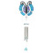 butterfly wind chime, blue