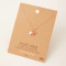 dainty opal crystal charm necklace, rose gold