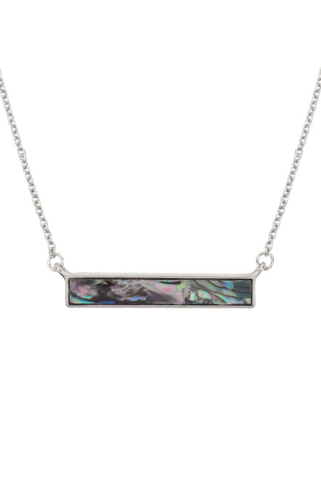 horizonal bar abalone necklace
