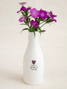 artisan heart bud vase