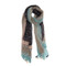turquoise boho floral tassel scarf