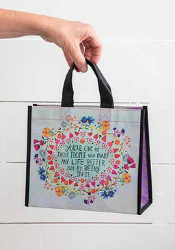 you make life better floral medium happy bag