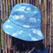 blue skies print bucket hat