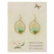 cottage green dried flower earrings