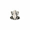 hop to it silver frog post earrings
