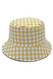 gingham reversible bucket hat yellow