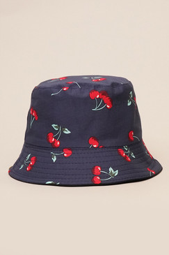 cherry reversible bucket hat 