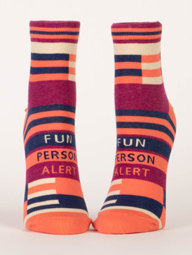 fun person alert womens ankle socks